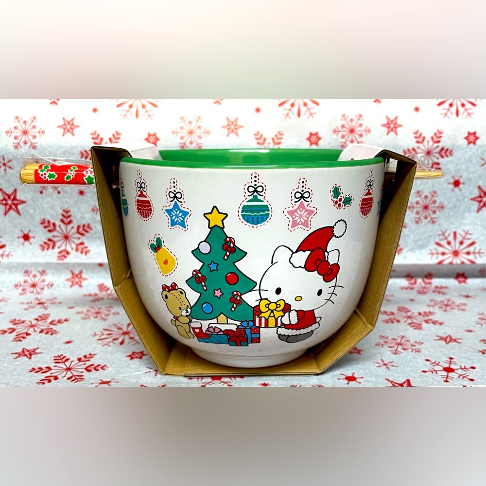 Hello Kitty Bowl With Chopsticks